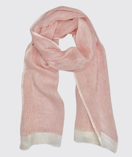 Rose Two Tone Scarf<br>Gauze Linen
