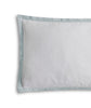 White Linen Pillowcase with Duck Egg Border (217423052810)