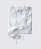 product| white linen bathrobe