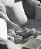 lifestyle| Blue Grey Soft Jacquard Linen Throw - The Linen Works (249614041098)
