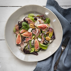 Fig, Prosciutto & Goat’s Cheese Salad with Arugula
