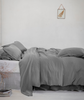 SAMPLE SALE | Charcoal Linen Fitted Sheet<br>King