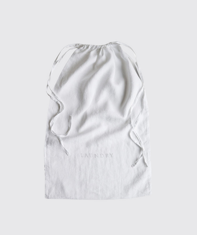  White Linen Laundry Bag - The Linen Works (217868828682)