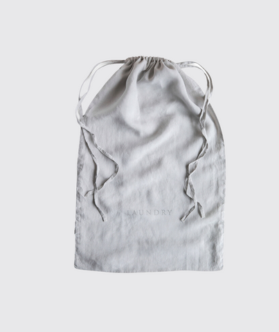   Dove Grey Linen Laundry Bag - The Linen Works (217878102026)