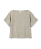 product| Oatmeal Linen Short Sleeve Top - The Linen Works (217298960394)