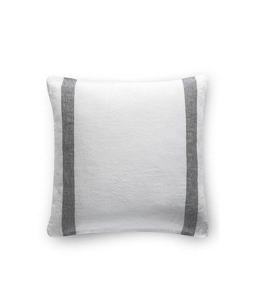 SAMPLE SALE<br>Charcoal Stripe Linen Cushion Cover