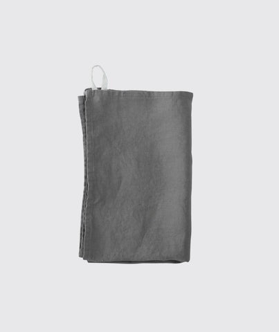  Charcoal Linen Tea Towel - The Linen Works (217352634378)