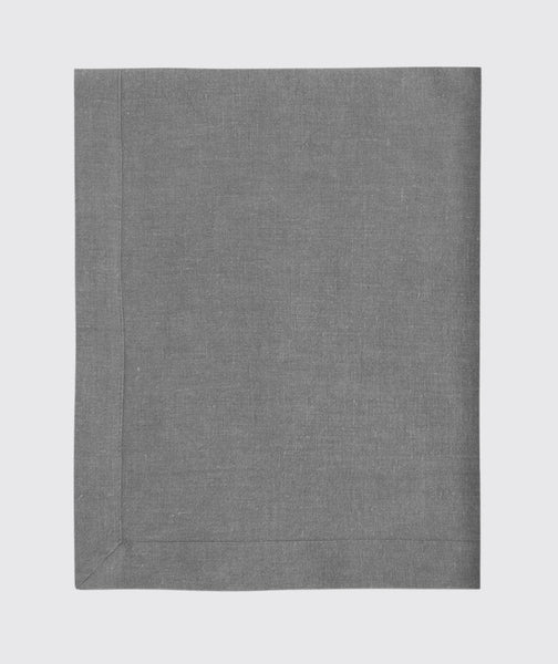 Charcoal Linen Tablecloth Mitered Hem Collection - The Linen Works (261085528074)