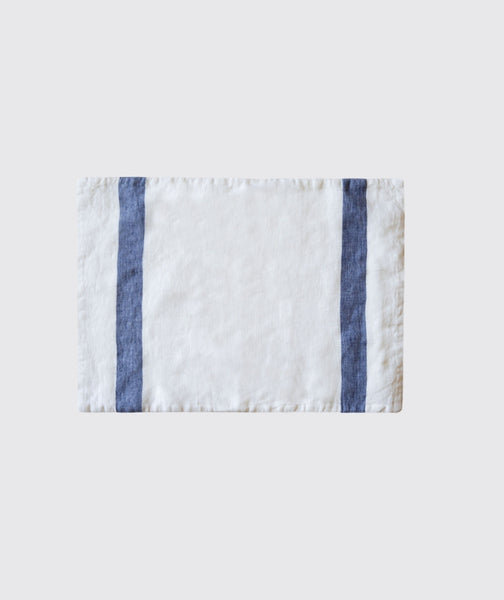  Navy Stripe Linen Placemat Arles Collection - The Linen Works (217329958922)