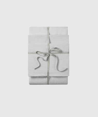  Dove Grey Linen Fitted Sheet - The Linen Works (217791332362)