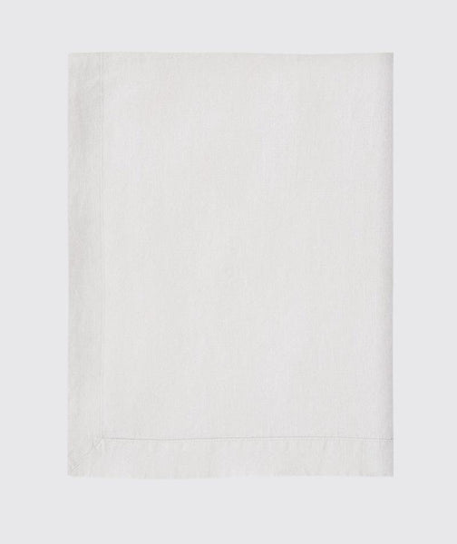  Dove Grey Linen Tablecloth Mitered Hem Collection - The Linen Works (260780687370)