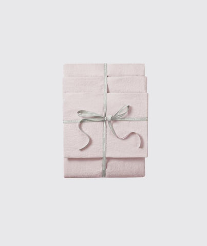  Rose Linen Fitted Sheet - The Linen Works (217791332362)