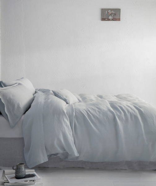 Moustier Duck Egg Linen Pillowcase - The Linen Works (217423052810)