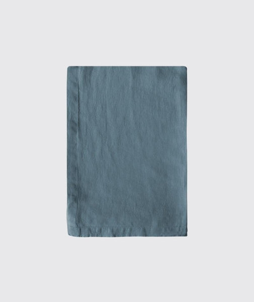  Parisian Blue Linen Flat Sheet - The Linen Works (217702760458)
