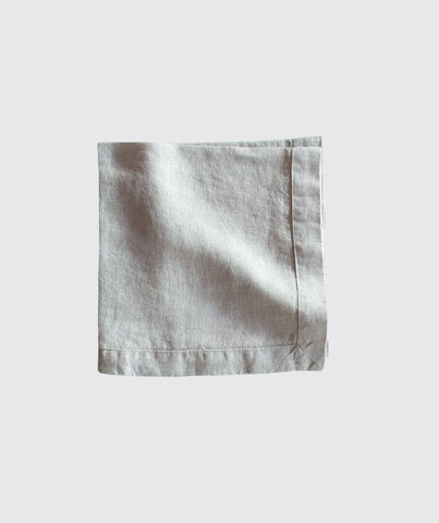  Dove Grey Linen Napkin Mitered Hem Collection - The Linen Works (257734705162)
