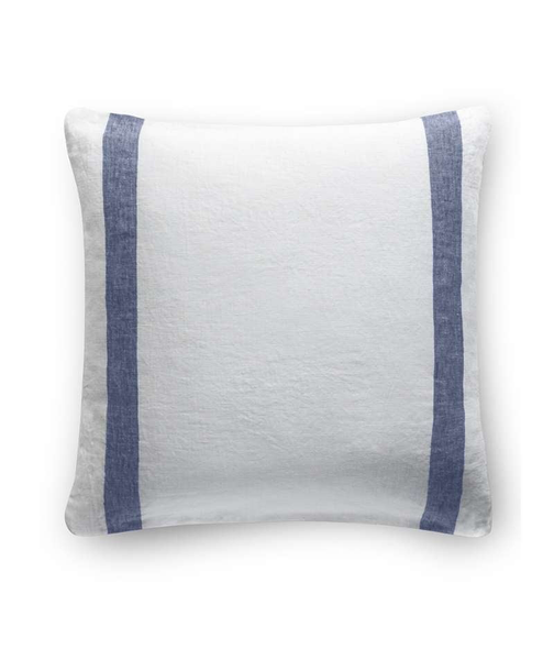  Navy Stripe Linen Cushion Cover Arles Collection - The Linen Works (263284490250)