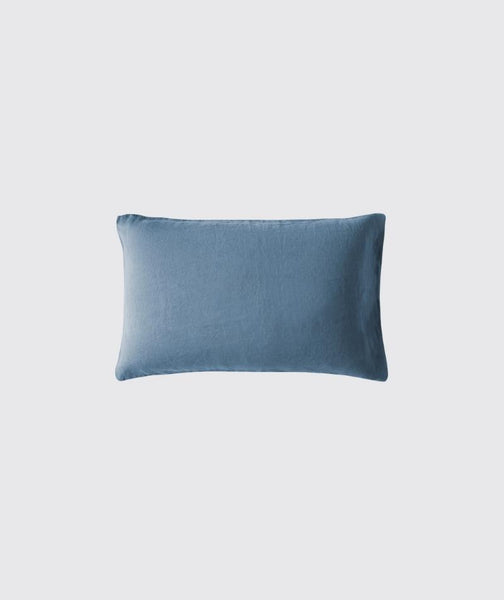  Parisian Blue Linen Mini Cushion Cover - The Linen Works (263353434122)
