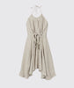 product| Oatmeal Linen Wrap Dress - The Linen Works (4463707816013)