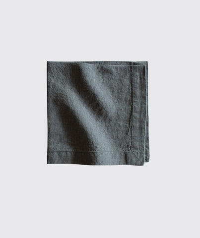  Charcoal Linen Napkin Mitered Hem Collection - The Linen Works (257736966154)