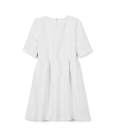  White Linen Girl's Dress - The Linen Works (217411387402)