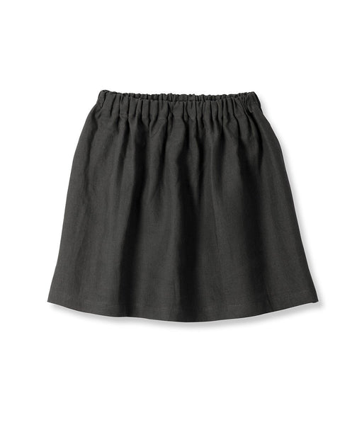  Charcoal Linen Girl's Skirt - The Linen Works (217271926794)
