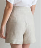 Oatmeal Linen Shorts - The Linen Works (248010342410)