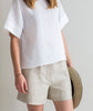 White Linen Short Sleeve Top - The Linen Works (217294176266)