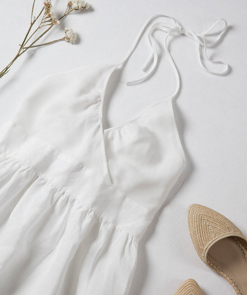 Linen Silk Pocket Dress - The Linen Works (4463952986189)