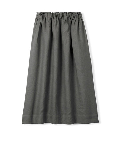  Charcoal Linen Skirt - The Linen Works (217242927114)