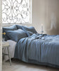 product| Parisian Blue Linen Flat Sheet - The Linen Works (217702760458)