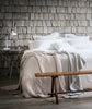 product| Pale Peach Soft Jacquard Linen Throw - The Linen Works (249566363658)