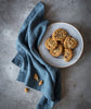 lifestyle| Parisian Blue Linen Napkin Mitered Hem Collection - The Linen Works (257751580682)