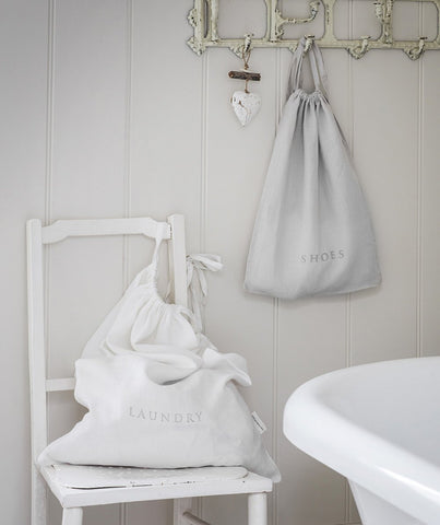  White Linen Laundry Bag - The Linen Works (217868828682)