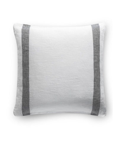  Charcoal Stripe Linen Cushion Cover Arles Collection - The Linen Works (263289274378)