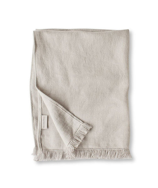  Chalk Fringe Linen Hand Towel - The Linen Works (248134238218)