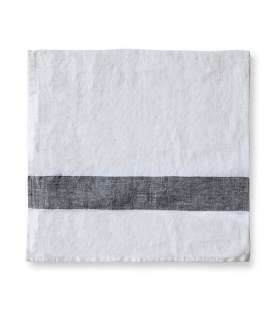  Charcoal Stripe Linen Napkin Arles Collection - The Linen Works (217286836234)