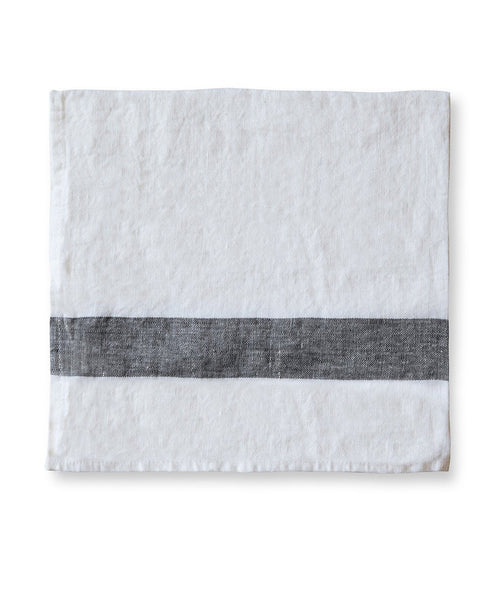  Charcoal Stripe Linen Napkin Arles Collection - The Linen Works (217286836234)