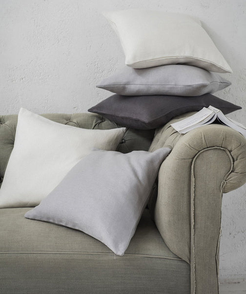  Chalk Linen Cushion Cover Motte Collection - The Linen Works (357122048010)
