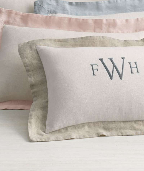  Rose Linen Breakfast Pillow - The Linen Works (2406389219405)
