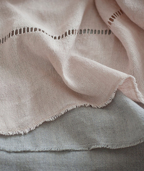  Pale Rose Hand Loom Linen Throw - The Linen Works (249514328074)