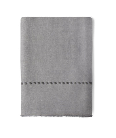 Soft Grey Hand Loom Linen Throw - The Linen Works (249543524362)