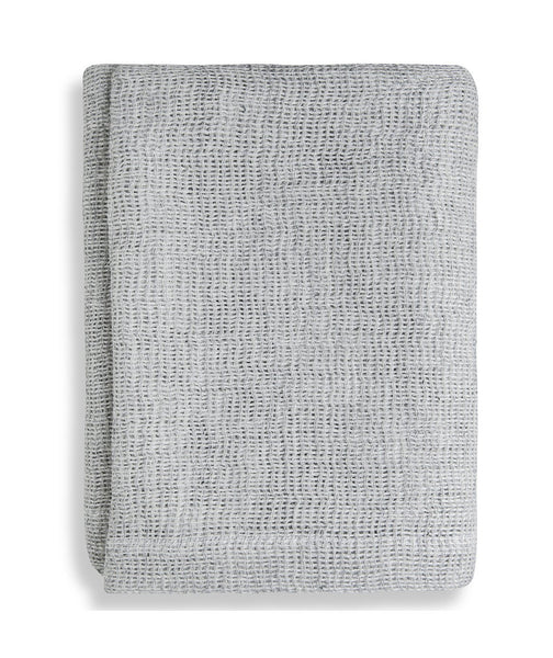  Silver Soft Jacquard Linen Throw - The Linen Works (249592905738)